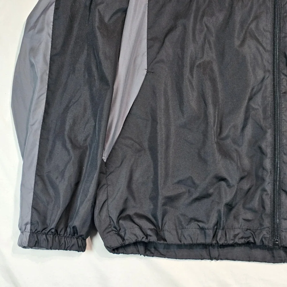 Reebok NFL Pittsburgh Steelers Windbreaker‎ Jacket Mens Large Black Full Zip SI